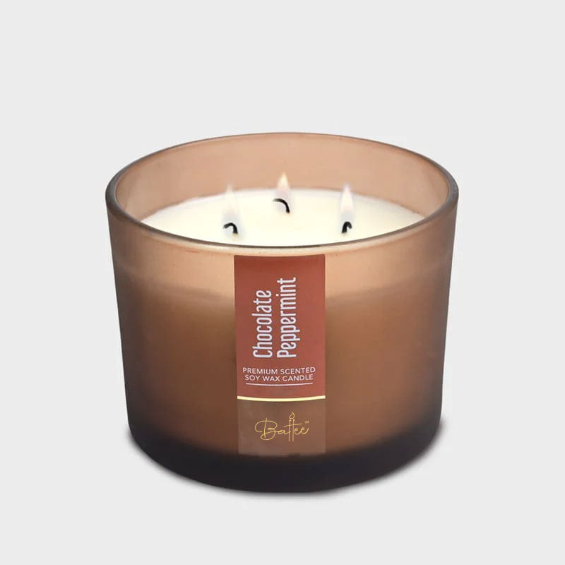 CHOCOLATE PEPPERMINT 3 WICK SCENTED CANDLE