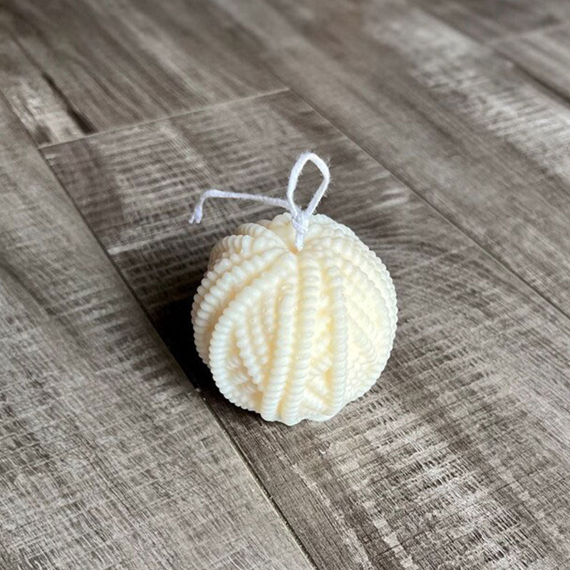 Yarn Ball Candle