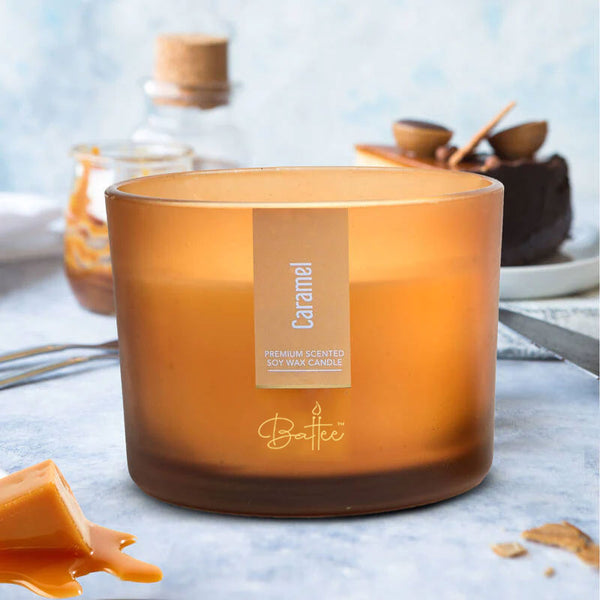 CARAMEL 3 WICK SCENTED CANDLE