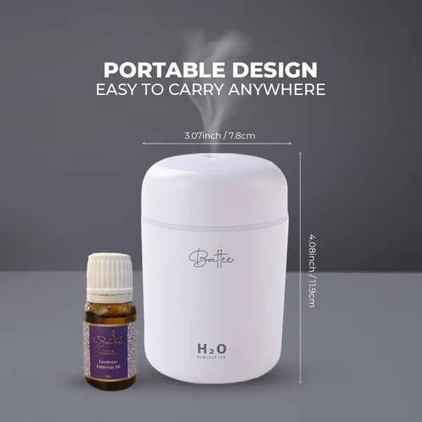 Battee Multicolour Mini Humidifier (With 4 Essential Oils)