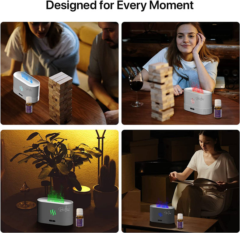 Battee Flame Air Aroma Diffuser H20 Humidifier (with 8 essential oils)